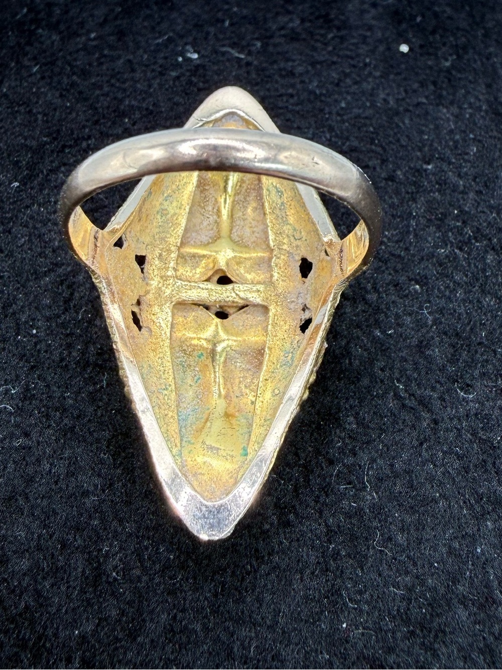 Vintage Black Hills Gold 10K Tri Color Grapes & Leaves Ring Sz 6.75 - Picture 4 of 9